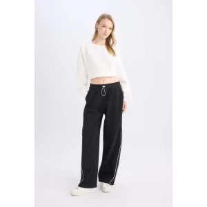 E0163 Coool Beli Lastikli Wide Leg Geniş Bol Paça Eşofman Altı