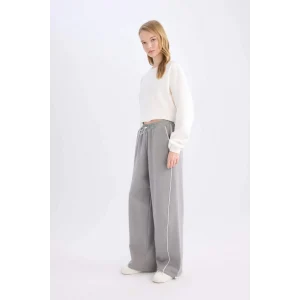 E0163 Coool Beli Lastikli Wide Leg Geniş Bol Paça Eşofman Altı