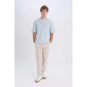 E1037 Jogger Gabardin Pantolon Beli Lastikli Kargo Cepli Lastikli Paça