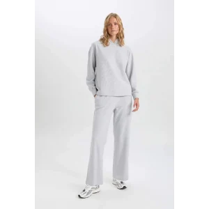 E1998 Lastikli Bağcıklı Basic Düz Cepli Eşofman Alt