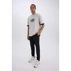 E3930 DeFactoFit Sporcu Jogger Slim Fit Dar Kesim Standart Paça Skuba Dalgıç Kumaş Beli Lastikli Düz Paça Eşofman Altı