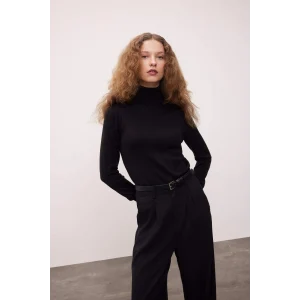 H1651 Regular Fit Yumuşak Dokulu Balıkçı Yaka Basic Düz Triko Kazak