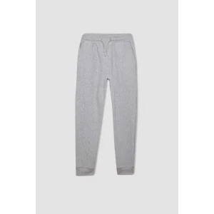 K8846 Gri Beli Paçası Lastikli Cepli Okul Jogger Eşofman Altı