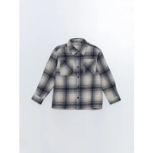 LCW Kids Lacivert Ekose Erkek Çocuk Oduncu Gömlek