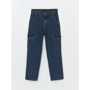 LCW Kids İndigo Beli Lastikli Regular Fit Erkek Çocuk Jean Pantolon