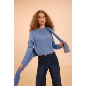 L2567 Coool Regular Fit Bisiklet Yaka Basic Düz Triko Kazak