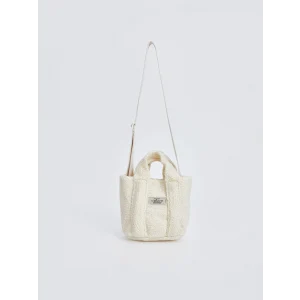 LCW ACCESSORIES Bej Pelüş Kız Çocuk Omuz Çantası