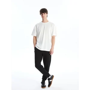 LCW Casual Siyah Slim Fit Erkek Kalın Jogger Eşofman Altı