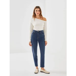 LCW Jeans İndigo Mom Fit Kadın Jean Pantolon