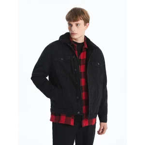 LCW Jeans Siyah Standart Kalıp Erkek Jean Ceket