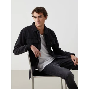 LCW Jeans SİYAH Standart Kalıp Erkek Jean Ceket