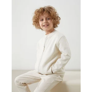 LCW Kids BEJ Basic Erkek Çocuk Fermuarlı Sweatshirt