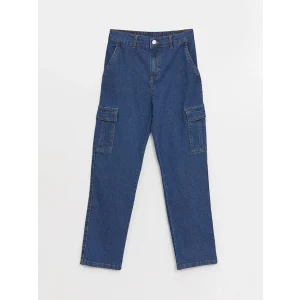 LCW Kids Beli Lastikli Erkek Çocuk Kargo Jean Pantolon