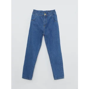 LCW Kids İndigo Pamuklu Basic Kız Çocuk Jean Pantolon