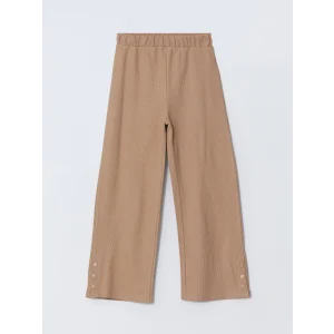 LCW Kids Kahverengi Beli Lastikli Kız Çocuk Eşofman Altı