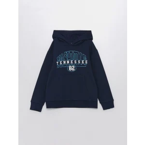 LCW Kids Lacivert Kapüşonlu Erkek Çocuk Kalın Sweatshirt