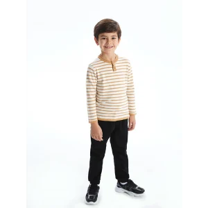 LCW Kids Siyah Beli Lastikli Erkek Çocuk Jogger Pantolon