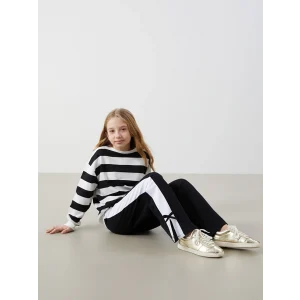 LCW Kids Siyah Beli Lastikli Kız Çocuk Eşofman Altı