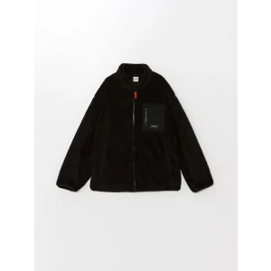 LCW Kids Siyah Dik Yaka Erkek Çocuk Polar Hırka