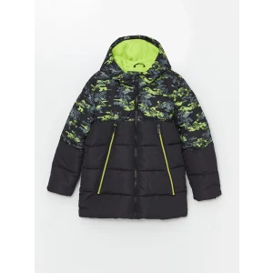 LCW Kids Siyah Kapüşonlu Erkek Çocuk Şişme Mont