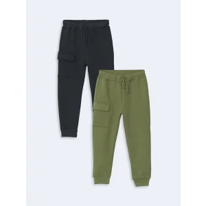 LCW Kids Yeşil Beli Lastikli Erkek Çocuk Jogger Eşofman Alt 2li