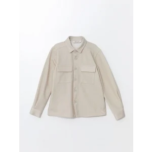 LCW Vision Bej Uzun Kollu Erkek Çocuk Gömlek Ceket