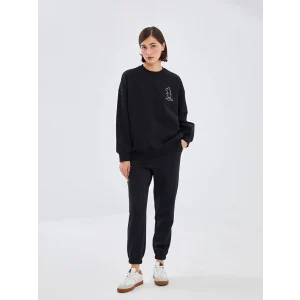 LCW Vision Siyah Beli Lastikli Kadın Kalın Jogger Eşofman Altı