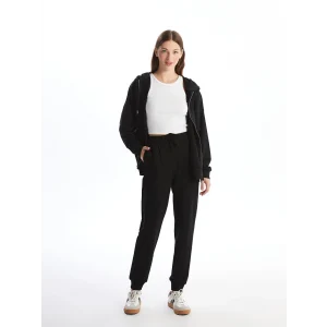 LCW Vision Siyah Kadın Beli Lastikli Düz Jogger Eşofman Altı
