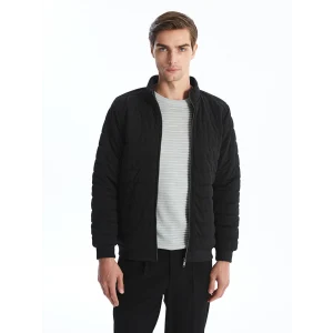 LCW Vision Siyah Slim Fit Dik Yaka Erkek Mont