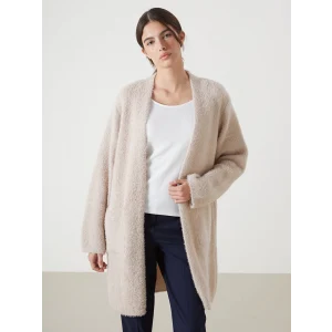 LCWAIKIKI Basic Pembe Şal Yaka Kadın Pelüş Triko Hırka