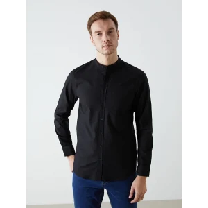 LCWAIKIKI Classic Siyah Regular Fit Uzun Kollu Oxford Erkek Gömlek