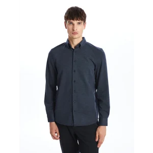 SOUTHBLUE Lacivert Slim Fit Uzun Kollu Erkek Gömlek