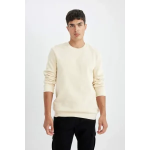 T3777 Regular Fit Bisiklet Yaka Basic Düz Sweatshirt