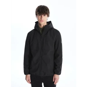 LC Waikiki XSIDE Siyah Standart Kalıp Kapüşonlu Erkek Mont