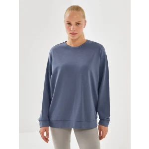 XSIDE ACTIVE İndigo Bisiklet Yaka Oversize Kadın Sweatshirt