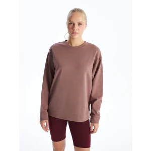 XSIDE ACTIVE Pembe Bisiklet Yaka Oversize Kadın Sweatshirt