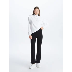 XSIDE ACTIVE Siyah Beli Lastikli İspanyol Paça Kadın Tayt Pantolon