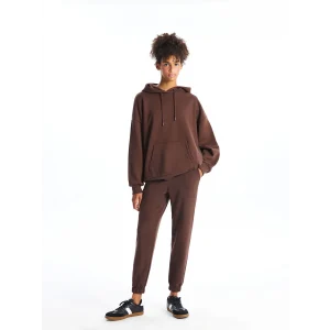 XSIDE Kahverengi Kadın Beli Lastikli Düz Jogger Eşofman Altı