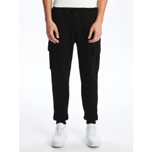 XSIDE Siyah Standart Kalıp Erkek Kalın Jogger Eşofman Altı