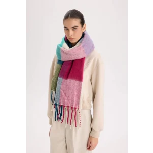 Y1748 Kadın Yumuşak Dokulu Karışık Desenli Atkı