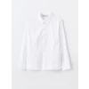LCWAIKIKI Classic Beyaz Düz Uzun Kollu Kadın Gömlek