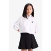 Defacto Beyaz Kız Çocuk Crop Oxford Uzun Kollu Gömlek