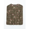 LCW Grace HAKİ Bağlamalı Yaka Çiçekli Kadın Bluz