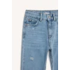 Defacto D709 Mavi Kız Çocuk Mom Fit Standart Paça Jean Pantolon