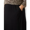 LCW Grace SİYAH Kadın Beli Lastikli Düz Etek