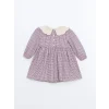 LCW Kids PEMBE Bebe Yaka Ekose Desen Flanel Kız Çocuk Elbise