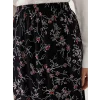 LCW Grace SİYAH Beli Lastikli Çiçekli Kadın Etek