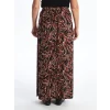 LCW Grace SİYAH Beli Lastikli Desenli Kadın Etek