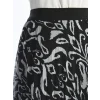 LCWAIKIKI Classic SİYAH Beli Lastikli Desenli Pileli Kadın Etek