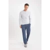 Defacto D8227 Gri Regular Fit Kareli Cepli Pijama Altı